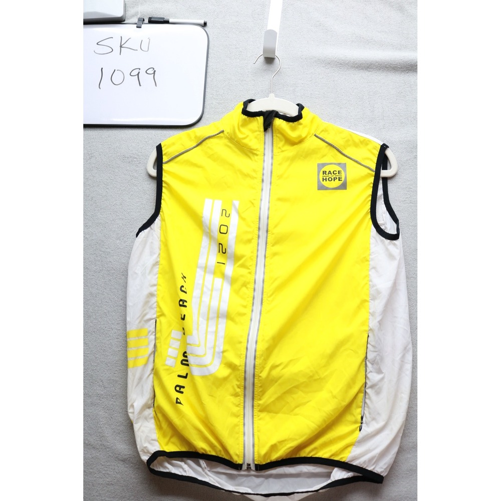 Race for Hope Cycling Vest Unisex Small Yellow 2021 Palm Beach Full Zip Mesh